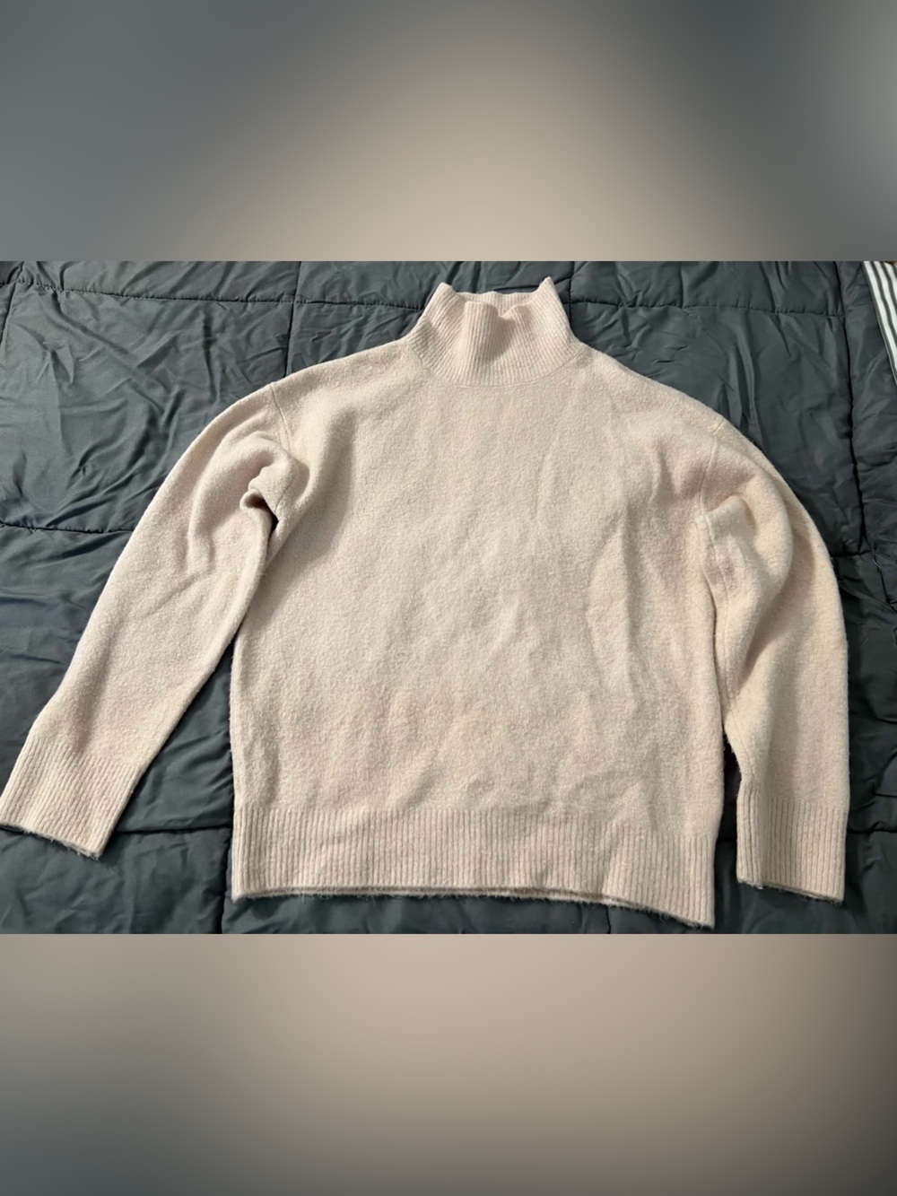 Soft Mock Neck Women's Sweater in Light Pink